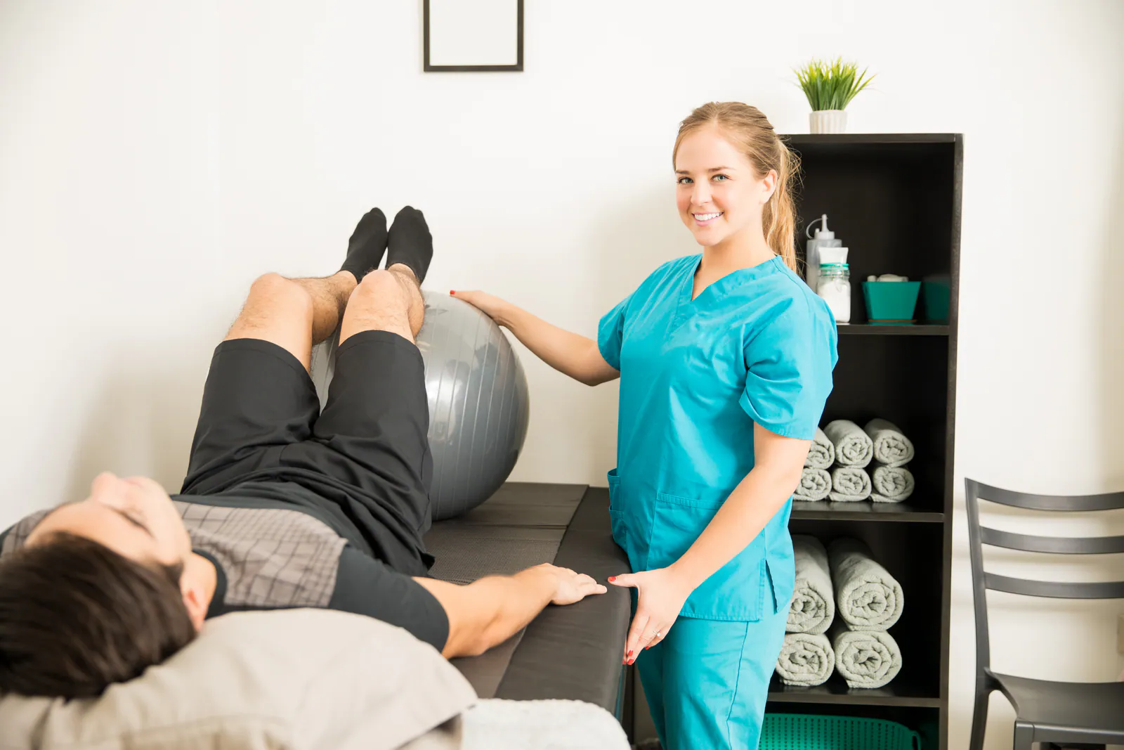 Person using movement and recovery strategies for bridge exercise for lower back support